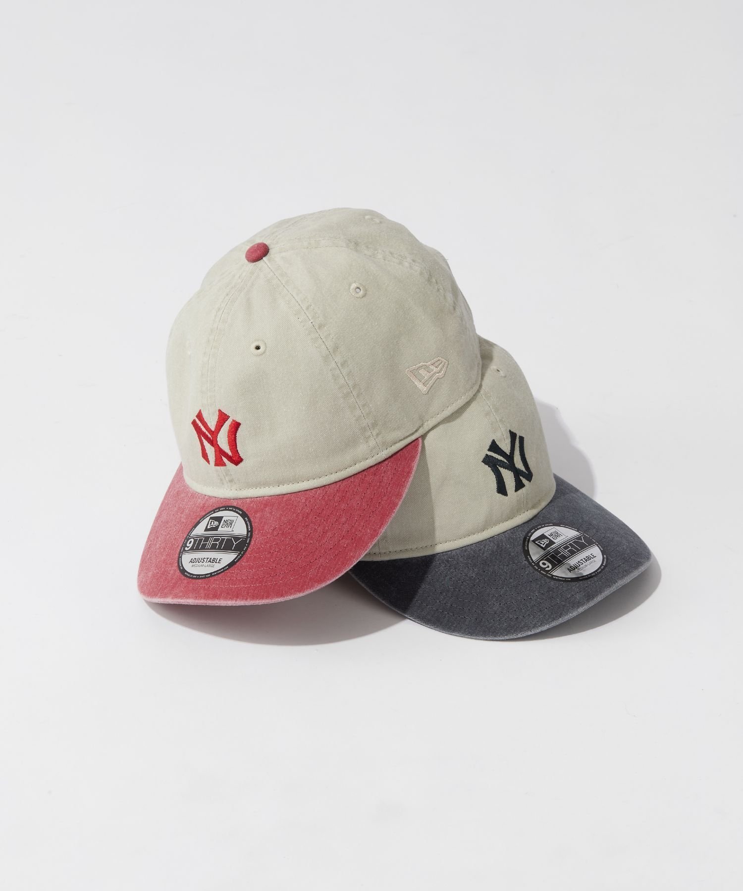 【レイジブルー/RAGEBLUE】の【NEW ERA/ニューエラ】9THIRTY/2トーンキャップ インテリア・キッズ・メンズ・レディースファッション・服の通販 founy(ファニー) 　ファッション　Fashion　レディースファッション　Fashion for Women　ウォッシュ　Washed Finish　キャップ　Cap, Baseball Cap　スポーツ　Sports, Activewear　ベーシック　Basic, Essential　レッド系35|ID: prp329100004896569 ipo3291000000036610647