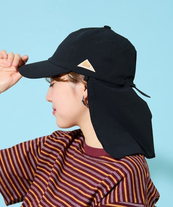 【フリークスストア/FREAK'S STORE】の別注 ナイロン日よけキャップ(吸水速乾)【限定展開】 インテリア・キッズ・メンズ・レディースファッション・服の通販 founy(ファニー) 　ファッション　Fashion　レディースファッション　Fashion for Women　2026年　2026　アウトドア　Outdoor Clothing　キャップ　Cap, Baseball Cap　スペシャル　Special, Limited Edition　ドローコード　Drawcord, Drawstring Cord　ラップ　Wrap, Wrap Design　別注　Limited Edition, Custom Order　吸水　Absorbent, Quick-Dry　夏　Summer　S/S・春夏　SS, Spring/Summer, Warm Season　軽量　Lightweight, Ultra Light　ブラック|ID: prp329100004896579 ipo3291000000036610749