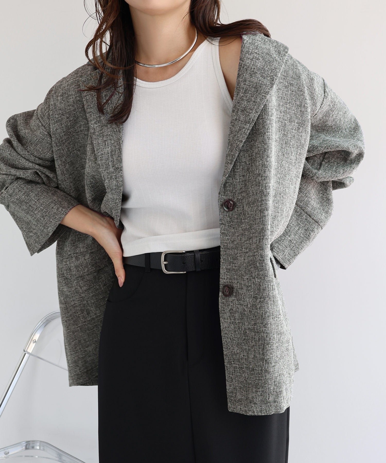 【アンドミー/andme】のサマー ツイード テーラード ジャケット インテリア・キッズ・メンズ・レディースファッション・服の通販 founy(ファニー) 　ファッション　Fashion　レディースファッション　Fashion for Women　アウター　Coat / Outerwear Collection　レディースジャケット・軽アウター　Jackets　テーラードジャケット / 通勤・きれいめスタイル　Tailored Jackets & Blazers　カーディガン　Cardigan, Knitwear　サマー　Summer, Summer Style　ショルダー　Shoulder, Shoulder Strap　ジャケット　Jacket, Outerwear　ツイード　Twill, Twill Weave　テーラード　Tailored, Tailored Fit　ドロップ　Drop Shoulder, Dropped Style　フォーマル　Formal, Dressy　ポケット　Pocket, Pocket Detail　ミックス　Mix, Mixed Style　リラックス　Relax, Relaxed Fit　ロング　Long, Long-Length　おすすめ　Recommended / Our Picks　エレガント 上品　Elegant　グレー|ID: prp329100004898521 ipo3291000000036647198