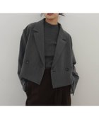 【ヘラム/hellam】のテーラードショートジャケット 人気、トレンドファッション・服の通販 founy(ファニー) ファッション Fashion レディースファッション Fashion for Women アウター Coat / Outerwear Collection レディースジャケット・軽アウター Jackets ショート Short, Short Length ジャケット Jacket, Outerwear 定番 Standard, Basic Item thumbnail チャコール|ID: prp329100004898532 ipo3291000000036647324