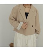 【ヘラム/hellam】のテーラードショートジャケット 人気、トレンドファッション・服の通販 founy(ファニー) ファッション Fashion レディースファッション Fashion for Women アウター Coat / Outerwear Collection レディースジャケット・軽アウター Jackets ショート Short, Short Length ジャケット Jacket, Outerwear 定番 Standard, Basic Item thumbnail ベージュ|ID: prp329100004898532 ipo3291000000036647331