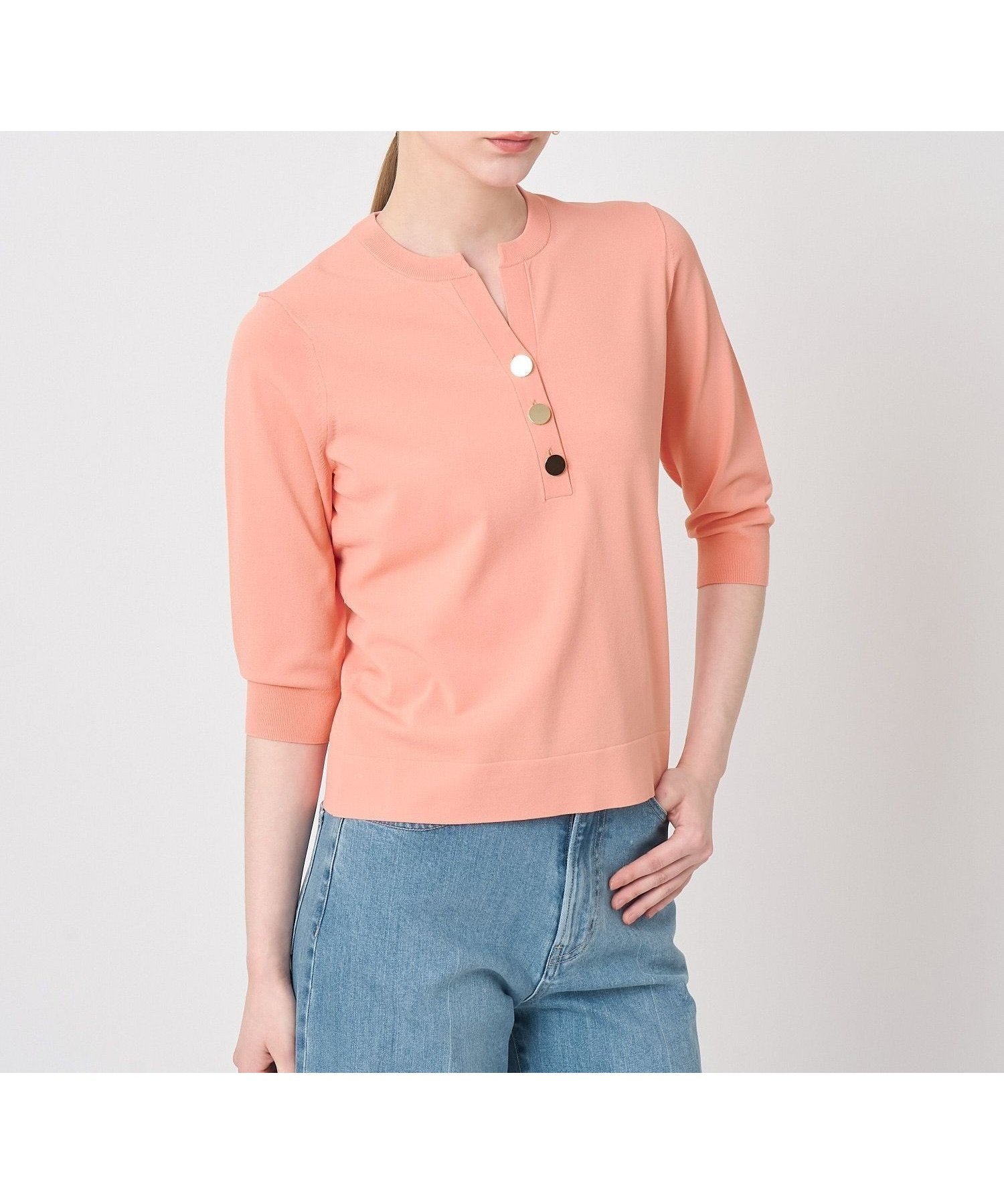 【アナイ/ANAYI】のレーヨンポリエステルストレッチキーネックプルオーバー 人気、トレンドファッション・服の通販 founy(ファニー) 　ファッション　Fashion　レディースファッション　Fashion for Women　トップス・カットソー　Cut & Sew Tops　カジュアルプルオーバー・ニットトップス　Pullovers & Knit Tops / Casual Pullovers　コンパクト　Compact, Small Size　ストレッチ　Stretch, Stretchy Fabric　スマート　Smart, Elegant　デコルテ　Décolleté, Neckline　ボトム　Bottoms, Lower Wear　S/S・春夏　SS, Spring/Summer, Warm Season　再入荷　Restock / Back in Stock　夏　Summer　 other-1|ID: prp329100004898577 ipo3291000000036647752