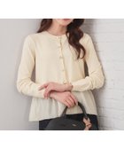 【インデックス/INDEX】のペプラムレイヤード多釦カーディガン【洗濯機OK】 人気、トレンドファッション・服の通販 founy(ファニー) ファッション Fashion レディースファッション Fashion for Women トップス・カットソー Cut & Sew Tops カーディガン・羽織り Layered Style Cardigans カーディガン Cardigan, Knitwear シアー Sheer, See-Through シンプル Simple, Minimal スマート Smart, Elegant デニム Denim, Jeans Material ドッキング Docking, Mixed Material バルーン Balloon, Balloon Silhouette フェミニン Feminine, Girly フロント Front, Front Design ペプラム Peplum, Flared Hem エレガント 上品 Elegant thumbnail アイボリー|ID: prp329100004898617 ipo3291000000036648224