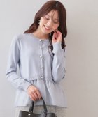 【インデックス/INDEX】のペプラムレイヤード多釦カーディガン【洗濯機OK】 人気、トレンドファッション・服の通販 founy(ファニー) ファッション Fashion レディースファッション Fashion for Women トップス・カットソー Cut & Sew Tops カーディガン・羽織り Layered Style Cardigans カーディガン Cardigan, Knitwear シアー Sheer, See-Through シンプル Simple, Minimal スマート Smart, Elegant デニム Denim, Jeans Material ドッキング Docking, Mixed Material バルーン Balloon, Balloon Silhouette フェミニン Feminine, Girly フロント Front, Front Design ペプラム Peplum, Flared Hem エレガント 上品 Elegant thumbnail サックスブルー|ID: prp329100004898617 ipo3291000000036648227