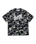 【ア ベイシング エイプ/A BATHING APE】のSCREEN CAMO STA LOGO RELAXED FIT TEE 人気、トレンドファッション・服の通販 founy(ファニー) ファッション Fashion レディースファッション Fashion for Women ショート Short, Short Length スリーブ Sleeve, Long Sleeve / Short Sleeve フロント Front, Front Design プリント Print, Printed Pattern thumbnail BLACK|ID: prp329100004898647 ipo3291000000036648499