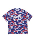 【ア ベイシング エイプ/A BATHING APE】のSCREEN CAMO STA LOGO RELAXED FIT TEE 人気、トレンドファッション・服の通販 founy(ファニー) ファッション Fashion レディースファッション Fashion for Women ショート Short, Short Length スリーブ Sleeve, Long Sleeve / Short Sleeve フロント Front, Front Design プリント Print, Printed Pattern thumbnail BLUE|ID: prp329100004898647 ipo3291000000036648502