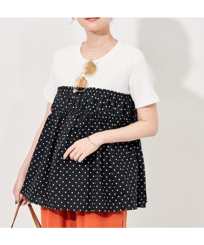 【フリークスストア/FREAK'S STORE】のドットビスチェ ドッキングTシャツ 人気、トレンドファッション・服の通販 founy(ファニー) ファッション Fashion レディースファッション Fashion for Women トップス・カットソー Cut & Sew Tops シャツ・ブラウス・オフィスカジュアル Elegant Blouses & Button-Ups ロングTシャツ・Tシャツ Longline T-Shirts & Tees ビスチェ Bustiers & Corset Tops / Layered Bustier Style 2026年 2026 カットソー Cut and Sewn Top ドッキング Docking, Mixed Material ドット Polka Dot, Dot Pattern ビスチェ Bustier, Corset Top 夏 Summer S/S・春夏 SS, Spring/Summer, Warm Season other-1|ID: prp329100004898673 ipo3291000000036648809