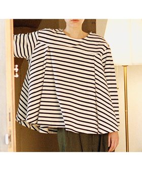 【スタディオ クリップ/studio CLIP】の【先行 /SUNAOKUWAHARA】タックフレアプルオーバー 人気、トレンドファッション・服の通販 founy(ファニー) ファッション Fashion レディースファッション Fashion for Women トップス・カットソー Cut & Sew Tops カジュアルプルオーバー・ニットトップス Pullovers & Knit Tops / Casual Pullovers 春 Spring コレクション Collection, Seasonal Line フォルム Silhouette, Form フレア Flare, Flared ボーダー Border, Stripe ルーズ Loose, Oversized ワイド Wide, Wide Fit S/S・春夏 SS, Spring/Summer, Warm Season おすすめ Recommended / Our Picks 夏 Summer |ID:prp329100004898688