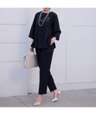 【ドレス/DRESS+】のきれいめペプラムパンツセットアップ 人気、トレンドファッション・服の通販 founy(ファニー) ファッション Fashion レディースファッション Fashion for Women セットアップ Matching Sets レディースパンツ・ボトムス Pants & Trousers / Bottoms コンパクト Compact, Small Size スリーブ Sleeve, Long Sleeve / Short Sleeve ハンカチ Handkerchief, Hanky フレア Flare, Flared プリーツ Pleats, Pleated ペプラム Peplum, Flared Hem ポケット Pocket, Pocket Detail エレガント 上品 Elegant thumbnail ネイビー|ID: prp329100004898731 ipo3291000000036649295
