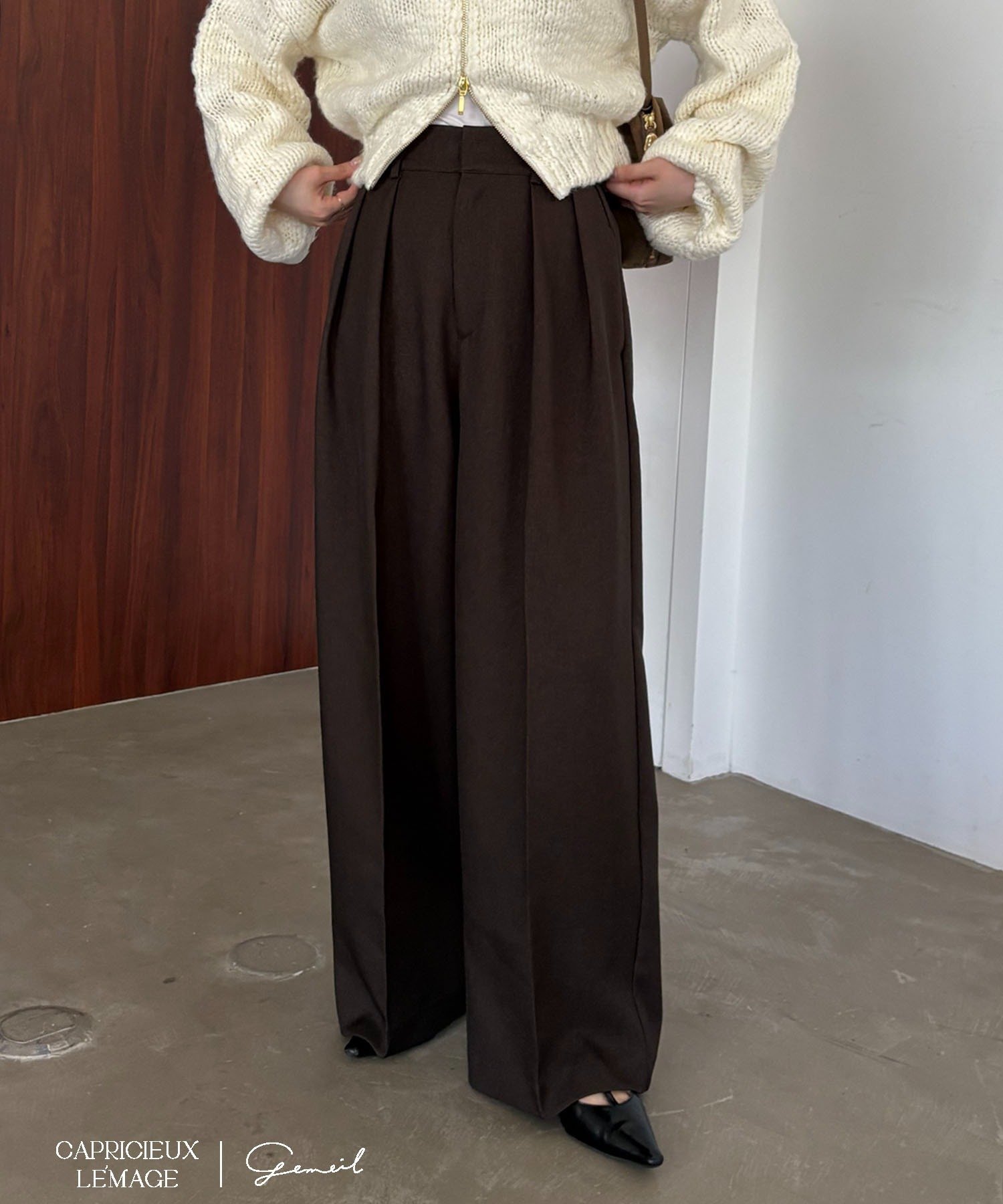 【カプリシューレマージュ/CAPRICIEUX LEMAGE】の【累計2.5万本!】【新色追加】2タックワイドパンツ インテリア・キッズ・メンズ・レディースファッション・服の通販 founy(ファニー) 　ファッション　Fashion　レディースファッション　Fashion for Women　パンツ　Pants & Trousers　キャミ　Camisole, Cami Top　コラボ　Collaboration, Collab　シンプル　Simple, Minimal　ジャケット　Jacket, Outerwear　スウェット / スエット　Sweatshirt, Sweatwear　ツイスト　Tweed, Tweed Fabric　フリル　Frill, Ruffle　ルーズ　Loose, Oversized　ワイド　Wide, Wide Fit　冬　Winter / This Winter　A/W・秋冬　Autumn/Winter　おすすめ　Recommended / Our Picks　夏　Summer　エレガント 上品　Elegant　ブラウンその他2|ID: prp329100004898735 ipo3291000000036649326