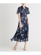 【セルフォード/CELFORD】のボタニカルプリントワンピース 人気、トレンドファッション・服の通販 founy(ファニー) ファッション Fashion レディースファッション Fashion for Women ワンピース Dresses ウェーブ Wavy Pattern 春 Spring サテン Satin, Glossy Fabric ストライプ Stripe, Striped Pattern スマート Smart, Elegant スリーブ Sleeve, Long Sleeve / Short Sleeve バランス Balance, Style Balance フレア Flare, Flared プリント Print, Printed Pattern マーメイド Mermaid, Fishtail Silhouette リボン Ribbon, Bow おすすめ Recommended / Our Picks thumbnail NVY[089]|ID: prp329100004898754 ipo3291000000036649389