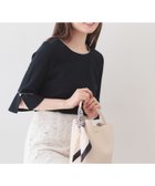 【インデックス/INDEX】のフレアスリーブバイカラートップス【洗濯機OK/接触冷感/UVケア】 人気、トレンドファッション・服の通販 founy(ファニー) ファッション Fashion レディースファッション Fashion for Women トップス・カットソー Cut & Sew Tops スマート Smart, Elegant スリーブ Sleeve, Long Sleeve / Short Sleeve バランス Balance, Style Balance パール Pearl, Pearl Accent フレア Flare, Flared ミラノ Milano Style, Italian-Inspired エレガント 上品 Elegant thumbnail ネイビー|ID: prp329100004898755 ipo3291000000036649392