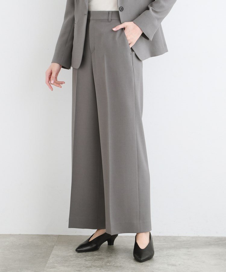 【インディヴィ/INDIVI】の【洗える/UVケア/SETUP可能】ウール調ワイドパンツ 人気、トレンドファッション・服の通販 founy(ファニー) 　ファッション　Fashion　レディースファッション　Fashion for Women　セットアップ　Matching Sets　レディースパンツ・ボトムス　Pants & Trousers / Bottoms　洗える　Machine Washable　シンプル　Simple, Minimal　ジャケット　Jacket, Outerwear　ストレッチ　Stretch, Stretchy Fabric　スマート　Smart, Elegant　スーツ　Suit, Formalwear　セットアップ　Set-Up, Coordinated Outfit　センター　Center, Center Line　楽ちん　Easy Fit, Comfortable　ワイド　Wide, Wide Fit　おすすめ　Recommended / Our Picks　ビジネス 仕事 通勤　Business / Work / Commuting　 other-1|ID: prp329100004898760 ipo3291000000036649410