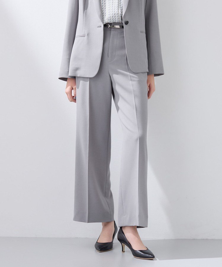【インディヴィ/INDIVI】の【洗える/UVケア/SETUP可能】ウール調ワイドパンツ インテリア・キッズ・メンズ・レディースファッション・服の通販 founy(ファニー) 　ファッション　Fashion　レディースファッション　Fashion for Women　セットアップ　Matching Sets　レディースパンツ・ボトムス　Pants & Trousers / Bottoms　洗える　Machine Washable　シンプル　Simple, Minimal　ジャケット　Jacket, Outerwear　ストレッチ　Stretch, Stretchy Fabric　スマート　Smart, Elegant　スーツ　Suit, Formalwear　セットアップ　Set-Up, Coordinated Outfit　センター　Center, Center Line　楽ちん　Easy Fit, Comfortable　ワイド　Wide, Wide Fit　おすすめ　Recommended / Our Picks　ビジネス 仕事 通勤　Business / Work / Commuting　ライトグレー|ID: prp329100004898760 ipo3291000000036649412