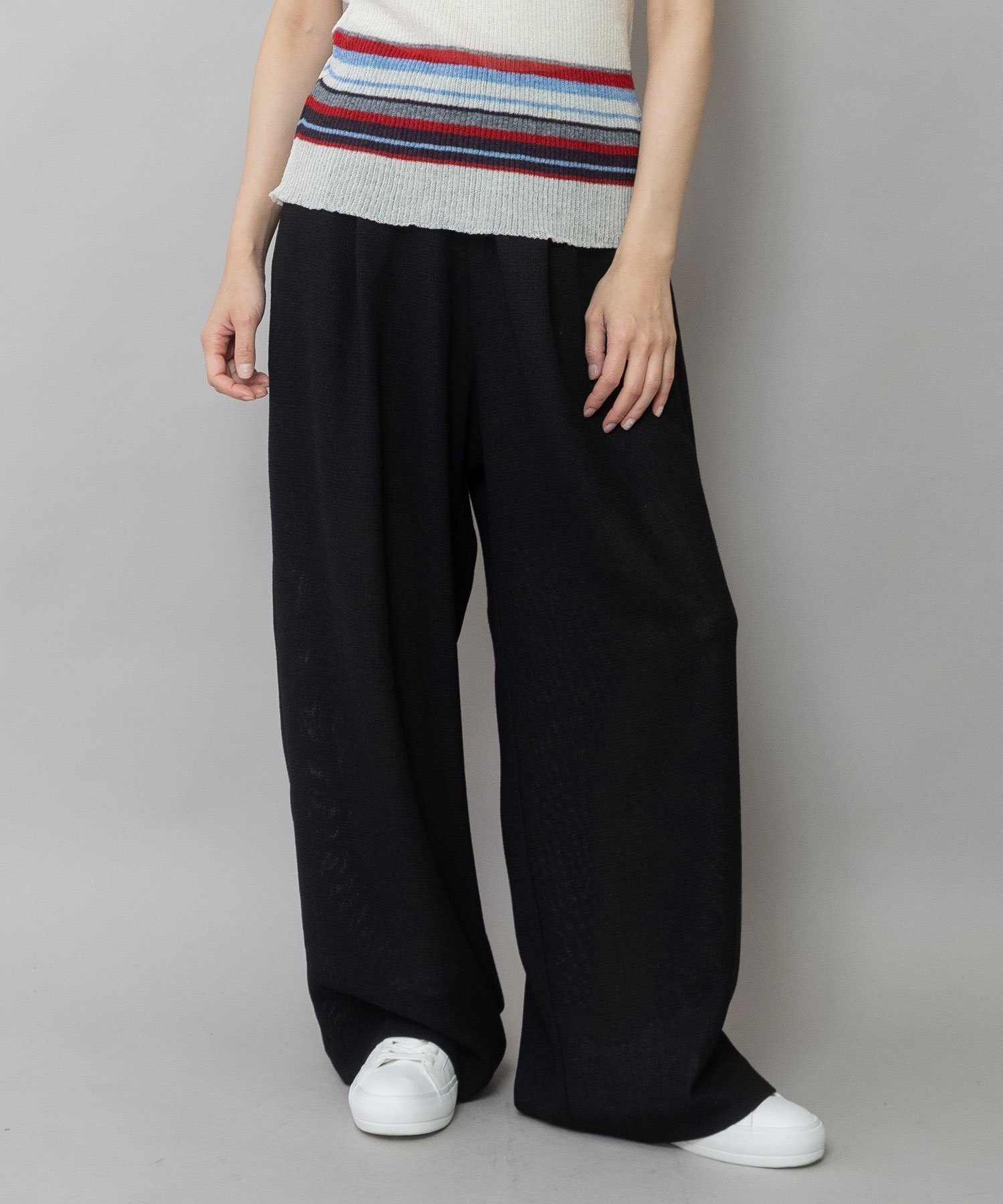 【ミューニック/Munich】の【吸水・速乾性】ポリエステルレーヨンカラミ織りワイドパンツ インテリア・キッズ・メンズ・レディースファッション・服の通販 founy(ファニー) 　ファッション　Fashion　レディースファッション　Fashion for Women　パンツ　Pants & Trousers　秋　Autumn　コンパクト　Compact, Small Size　吸水　Absorbent, Quick-Dry　ショート　Short, Short Length　セットアップ　Set-Up, Coordinated Outfit　タンク　Tank Top, Sleeveless Top　トレンド　Trend, Trending Now　ドレープ　Drape, Draping Fabric　リュクス　Luxury, Elegant, High-End, Chic　リラックス　Relax, Relaxed Fit　ワイド　Wide, Wide Fit　S/S・春夏　SS, Spring/Summer, Warm Season　おすすめ　Recommended / Our Picks　夏　Summer　2026年　2026　blk|ID: prp329100004898766 ipo3291000000036649438