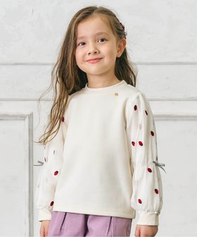 【エフオー オンラインストア/F.O.Online Store / KIDS】のWEB限定 3柄シアースリーブトップス 人気、トレンドファッション・服の通販 founy(ファニー) ファッション Fashion キッズファッション Fashion for Kids トップス・カットソー Cut & Sew Tops 長袖 Long Sleeve, Full Sleeve |ID:prp329100004899927