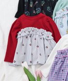 【エフオー オンラインストア/F.O.Online Store / KIDS】のワッフルフリルドッキングトップス 人気、トレンドファッション・服の通販 founy(ファニー) ファッション Fashion キッズファッション Fashion for Kids トップス・カットソー Cut & Sew Tops 長袖 Long Sleeve, Full Sleeve thumbnail レッド|ID: prp329100004900062 ipo3291000000036662865