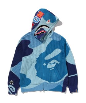 【ア ベイシング エイプ/A BATHING APE】のABC CAMO CROCHET SHARK RELAXED FIT FULL ZIP HOODIE 人気、トレンドファッション・服の通販 founy(ファニー) ファッション Fashion レディースファッション Fashion for Women クロシェ Crochet, Knitted Lace コレクション Collection, Seasonal Line シアー Sheer, See-Through パターン Pattern, Design Print モチーフ Motif, Design Theme 人気 Popular, Best Seller |ID:prp329100004900120