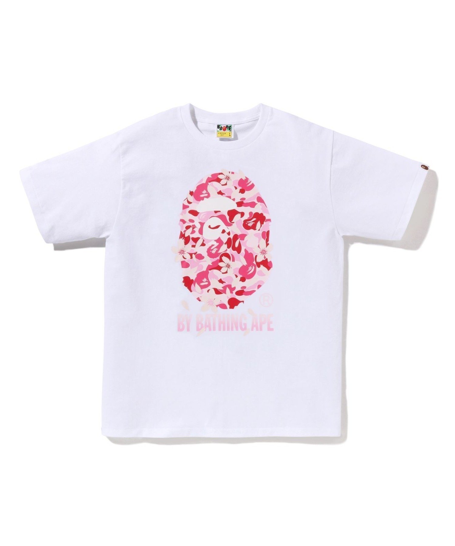 【ア ベイシング エイプ/A BATHING APE】のABC SAKURA CAMO BY BATHING APE TEE インテリア・キッズ・メンズ・レディースファッション・服の通販 founy(ファニー) ファッション Fashion レディースファッション Fashion for Women インナー Innerwear ショート Short, Short Length スリーブ Sleeve, Long Sleeve / Short Sleeve プリント Print, Printed Pattern モチーフ Motif, Design Theme ラバー Rubber, Rubber Sole 夏 Summer 春 Spring S/S・春夏 SS, Spring/Summer, Warm Season WHITE|ID: prp329100004900135 ipo3291000000036663431