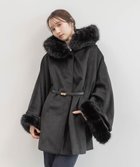 【ランダ/RANDA】の2WAY ファー付きミドルケープコート BLACK|ID: prp329100004900162 ipo3291000000036663638