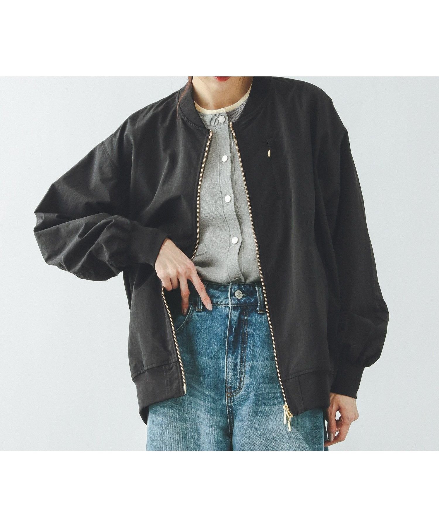 【グローバルワーク/GLOBAL WORK】のエアかる撥水ブルゾン/601301 インテリア・キッズ・メンズ・レディースファッション・服の通販 founy(ファニー) 　ファッション　Fashion　レディースファッション　Fashion for Women　アウター　Coat / Outerwear Collection　ブルゾンジャケット・スポーティアウター　Blouson Jackets　おすすめ　Recommended / Our Picks　ストレート　Straight, Straight Cut　ブルゾン　Blouson, Bomber Jacket　ポケット　Pocket, Pocket Detail　ワンポイント　One Point, Statement Accent　エレガント 上品　Elegant　旅行　Travel　春　Spring　羽織　Haori, Light Jacket　ブラック09|ID: prp329100004900183 ipo3291000000036663810