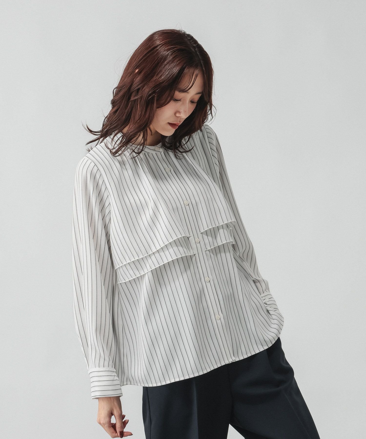 【グローバルワーク/GLOBAL WORK】のキレイつづくティアードブラウス/601020 人気、トレンドファッション・服の通販 founy(ファニー) 　ファッション　Fashion　レディースファッション　Fashion for Women　トップス・カットソー　Cut & Sew Tops　シャツ・ブラウス・オフィスカジュアル　Elegant Blouses & Button-Ups　おすすめ　Recommended / Our Picks　オケージョン　Occasion Wear　ジョーゼット　Georgette, Semi-Sheer Fabric　ストレート　Straight, Straight Cut　セレモニー　Ceremony　ティアード　Tiered, Tiered Style　ビジネス 仕事 通勤　Business / Work / Commuting　フリル　Frill, Ruffle　ベスト　Vest, Waistcoat　ワイド　Wide, Wide Fit　 other-1|ID: prp329100004900330 ipo3291000000036665310