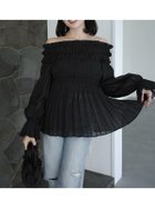 【アニュアンス/anuans】のオフショルダープリーツチュニック 人気、トレンドファッション・服の通販 founy(ファニー) ファッション Fashion レディースファッション Fashion for Women トップス・カットソー Cut & Sew Tops エレガント 上品 Elegant オーガンジー Organza Fabric カフス Cuff Design 軽量 Lightweight, Ultra Light デニム Denim, Jeans Material ドレープ Drape, Draping Fabric フィット Fit, Slim Fit フォルム Silhouette, Form フリル Frill, Ruffle フレア Flare, Flared プリーツ Pleats, Pleated リラックス Relax, Relaxed Fit ワーク Workwear, Utility Style thumbnail BLACK|ID: prp329100004900372 ipo3291000000036666099