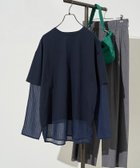 【フリークスストア/FREAK'S STORE】のシアーストライプレイヤードプルオーバー【限定展開】 人気、トレンドファッション・服の通販 founy(ファニー) ファッション Fashion レディースファッション Fashion for Women トップス・カットソー Cut & Sew Tops カジュアルプルオーバー・ニットトップス Pullovers & Knit Tops / Casual Pullovers 2026年 2026 おすすめ Recommended / Our Picks カットソー Cut and Sewn Top シアー Sheer, See-Through ストライプ Stripe, Striped Pattern スラックス Slacks, Dress Pants デニム Denim, Jeans Material ドッキング Docking, Mixed Material ビッグ Big, Oversized ラウンド Round, Round Neck 夏 Summer S/S・春夏 SS, Spring/Summer, Warm Season 無地 Plain, Solid Color thumbnail ネイビー|ID: prp329100004900375 ipo3291000000036666154