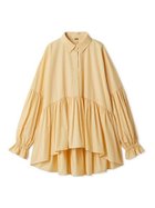 【ミラオーウェン/Mila Owen】のシャツ衿ギャザーチュニックブラウス 人気、トレンドファッション・服の通販 founy(ファニー) ファッション Fashion レディースファッション Fashion for Women トップス・カットソー Cut & Sew Tops シャツ・ブラウス・オフィスカジュアル Elegant Blouses & Button-Ups ギャザー Gathered, Ruffled スキニー Skinny, Slim Fit ストライプ Stripe, Striped Pattern スマート Smart, Elegant スリーブ Sleeve, Long Sleeve / Short Sleeve チュニック Tunic, Long Top バランス Balance, Style Balance フレア Flare, Flared フロント Front, Front Design ペプラム Peplum, Flared Hem thumbnail YEL[032]|ID: prp329100004900383 ipo3291000000036666248