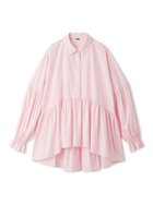 【ミラオーウェン/Mila Owen】のシャツ衿ギャザーチュニックブラウス 人気、トレンドファッション・服の通販 founy(ファニー) ファッション Fashion レディースファッション Fashion for Women トップス・カットソー Cut & Sew Tops シャツ・ブラウス・オフィスカジュアル Elegant Blouses & Button-Ups ギャザー Gathered, Ruffled スキニー Skinny, Slim Fit ストライプ Stripe, Striped Pattern スマート Smart, Elegant スリーブ Sleeve, Long Sleeve / Short Sleeve チュニック Tunic, Long Top バランス Balance, Style Balance フレア Flare, Flared フロント Front, Front Design ペプラム Peplum, Flared Hem thumbnail PNK[066]|ID: prp329100004900383 ipo3291000000036666250