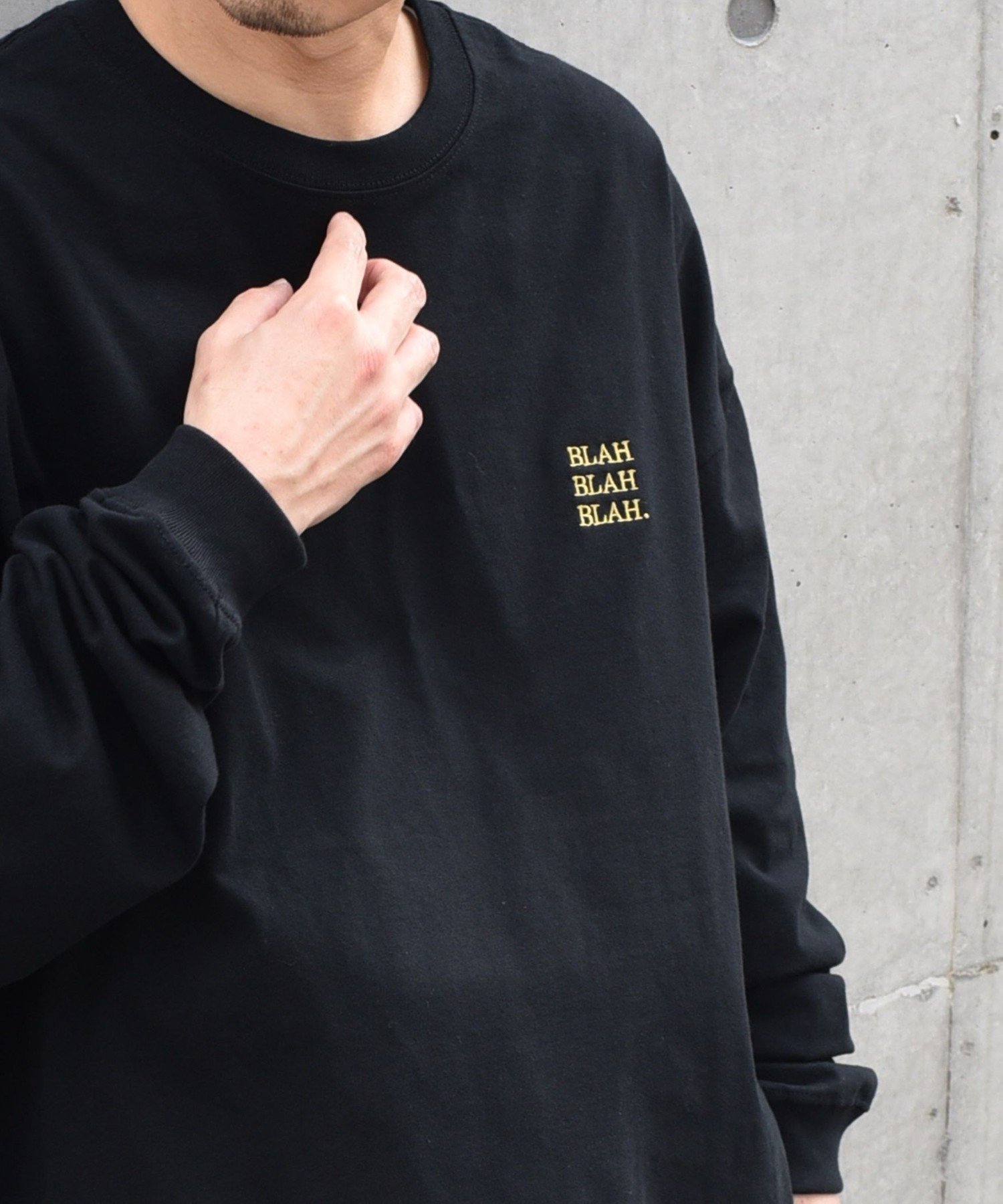 【シップス フォー ウィメン/SHIPS】の【WEB限定】SHIPS any BLAH BLAH BLAH.ワンポイント 刺繍 ルーズ Tシャツ (ロンT) インテリア・キッズ・メンズ・レディースファッション・服の通販 founy(ファニー) 　ファッション　Fashion　レディースファッション　Fashion for Women　トップス・カットソー　Cut & Sew Tops　シャツ・ブラウス・オフィスカジュアル　Elegant Blouses & Button-Ups　ロングTシャツ・Tシャツ　Longline T-Shirts & Tees　春　Spring　秋　Autumn　ドロップ　Drop Shoulder, Dropped Style　ルーズ　Loose, Oversized　ワンポイント　One Point, Statement Accent　おすすめ　Recommended / Our Picks　ダークグレー|ID: prp329100004900385 ipo3291000000036666271