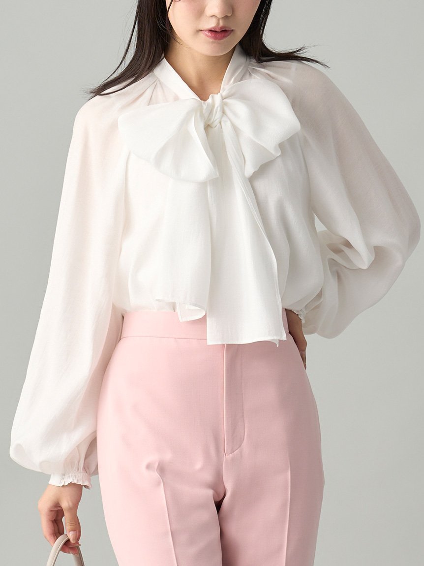 【セルフォード/CELFORD】のビッグリボンセミシアーブラウス 人気、トレンドファッション・服の通販 founy(ファニー) ファッション Fashion レディースファッション Fashion for Women トップス・カットソー Cut & Sew Tops シャツ・ブラウス・オフィスカジュアル Elegant Blouses & Button-Ups インナーキャミ Inner Camisole ジャケット Jacket, Outerwear スマート Smart, Elegant リボン Ribbon, Bow エレガント 上品 Elegant 春 Spring other-1|ID: prp329100004900405 ipo3291000000036666578