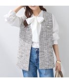 【インディヴィ/INDIVI】の【2点セット/洗える】ツイードジレ ボウタイブラウス 人気、トレンドファッション・服の通販 founy(ファニー) ファッション Fashion レディースファッション Fashion for Women アウター Coat / Outerwear Collection トップス・カットソー Cut & Sew Tops シャツ・ブラウス・オフィスカジュアル Elegant Blouses & Button-Ups ベスト&ジレ / 重ね着スタイル Vests & Gilets 春 Spring 洗える Machine Washable ギャザー Gathered, Ruffled コンパクト Compact, Small Size ストレッチ Stretch, Stretchy Fabric スマート Smart, Elegant ツイード Twill, Twill Weave デニム Denim, Jeans Material フェミニン Feminine, Girly ブロード Broadcloth, Fine Cotton ボトム Bottoms, Lower Wear ポケット Pocket, Pocket Detail ミックス Mix, Mixed Style メタル Metal, Metal Parts ワイド Wide, Wide Fit おすすめ Recommended / Our Picks thumbnail オフホワイト|ID: prp329100004900418 ipo3291000000036666857