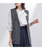 【インディヴィ/INDIVI】の【2点セット/洗える】ツイードジレ ボウタイブラウス 人気、トレンドファッション・服の通販 founy(ファニー) ファッション Fashion レディースファッション Fashion for Women アウター Coat / Outerwear Collection トップス・カットソー Cut & Sew Tops シャツ・ブラウス・オフィスカジュアル Elegant Blouses & Button-Ups ベスト&ジレ / 重ね着スタイル Vests & Gilets 春 Spring 洗える Machine Washable ギャザー Gathered, Ruffled コンパクト Compact, Small Size ストレッチ Stretch, Stretchy Fabric スマート Smart, Elegant ツイード Twill, Twill Weave デニム Denim, Jeans Material フェミニン Feminine, Girly ブロード Broadcloth, Fine Cotton ボトム Bottoms, Lower Wear ポケット Pocket, Pocket Detail ミックス Mix, Mixed Style メタル Metal, Metal Parts ワイド Wide, Wide Fit おすすめ Recommended / Our Picks thumbnail ネイビー|ID: prp329100004900418 ipo3291000000036666861