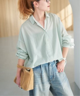 【スピック&スパン/Spick & Span】の《新色有り / 追加》ガーメントダイカシュクールシャツ 人気、トレンドファッション・服の通販 founy(ファニー) ファッション Fashion レディースファッション Fashion for Women トップス・カットソー Cut & Sew Tops シャツ・ブラウス・オフィスカジュアル Elegant Blouses & Button-Ups 春 Spring |ID:prp329100004900432