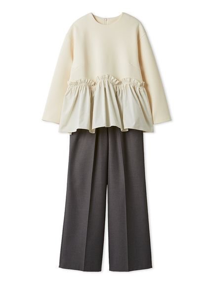 【ミラオーウェン/Mila Owen】のペプラムブラウス×ワンタックパンツ SETUP 人気、トレンドファッション・服の通販 founy(ファニー) ファッション Fashion レディースファッション Fashion for Women セットアップ Matching Sets レディースパンツ・ボトムス Pants & Trousers / Bottoms カットソー Cut and Sewn Top スマート Smart, Elegant スラックス Slacks, Dress Pants スーツ Suit, Formalwear センター Center, Center Line トレンド Trend, Trending Now ペプラム Peplum, Flared Hem ボトム Bottoms, Lower Wear ビジネス 仕事 通勤 Business / Work / Commuting other-1|ID: prp329100004900448 ipo3291000000036667200