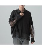 【レプシィム ローリーズファーム/LEPSIM LOWRYS FARM】の異素材ショートポンチョシャツ 人気、トレンドファッション・服の通販 founy(ファニー) ファッション Fashion レディースファッション Fashion for Women アウター Coat / Outerwear Collection ポンチョ・ケープコート Ponchos & Capes トップス・カットソー Cut & Sew Tops シャツ・ブラウス・オフィスカジュアル Elegant Blouses & Button-Ups シアー Sheer, See-Through ショート Short, Short Length トレンド Trend, Trending Now ドッキング Docking, Mixed Material ポンチョ Poncho, Cape Style メッシュ Mesh, Net Fabric レース Lace, Lace Fabric ワイド Wide, Wide Fit 今季 This Season, Current Season 定番 Standard, Basic Item thumbnail ブラック×レース10|ID: prp329100004900454 ipo3291000000036667330