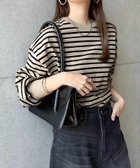 【アンドミー/andme】の無地 ボーダー コットン ボリューム袖 Tシャツ 人気、トレンドファッション・服の通販 founy(ファニー) ファッション Fashion レディースファッション Fashion for Women トップス・カットソー Cut & Sew Tops シャツ・ブラウス・オフィスカジュアル Elegant Blouses & Button-Ups ロングTシャツ・Tシャツ Longline T-Shirts & Tees ショルダー Shoulder, Shoulder Strap トレンド Trend, Trending Now ドロップ Drop Shoulder, Dropped Style 人気 Popular, Best Seller バランス Balance, Style Balance ベーシック Basic, Essential ボーダー Border, Stripe 無地 Plain, Solid Color おすすめ Recommended / Our Picks thumbnail グレージュ×ブラック|ID: prp329100004900462 ipo3291000000036667435