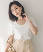 【アニュアンス/anuans】のシルクタッチコットンUネックT 人気、トレンドファッション・服の通販 founy(ファニー) ファッション Fashion レディースファッション Fashion for Women シルク Silk, 100% Silk シルケット Silket, Silky Cotton 定番 Standard, Basic Item プレート Plate, Dish ベーシック Basic, Essential 2024年 2024 2024春夏・S/S Spring/Summer 2024 SS24 エレガント 上品 Elegant thumbnail WHITE|ID: prp329100004900509 ipo3291000000036668071