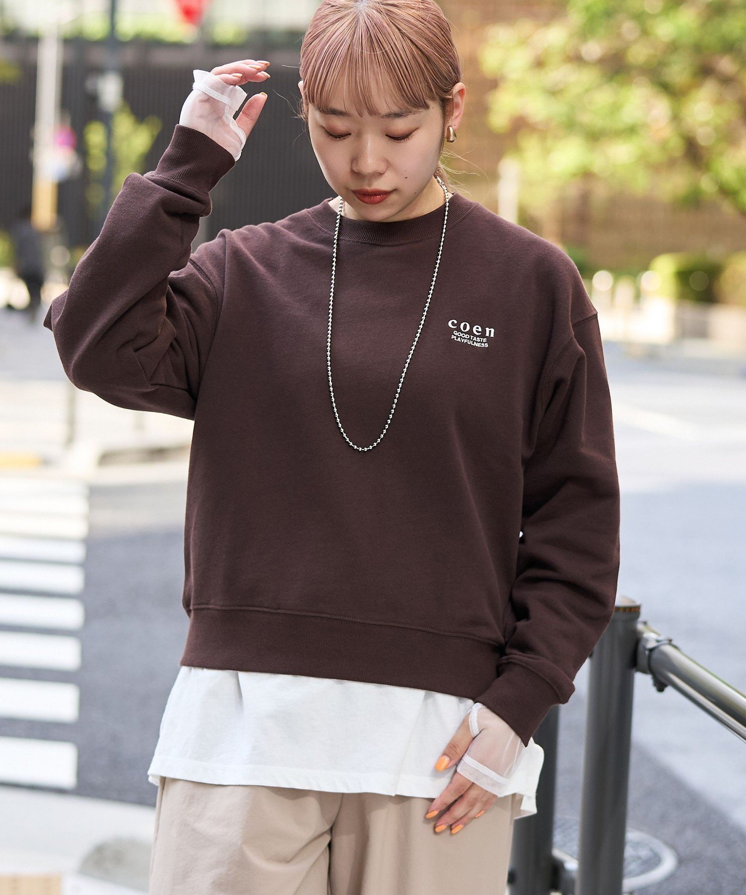 【コーエン/COEN】の【新色登場】COEN(コーエン)ロゴ刺繍 C/N裏毛スウェット インテリア・キッズ・メンズ・レディースファッション・服の通販 founy(ファニー) ファッション Fashion レディースファッション Fashion for Women トップス・カットソー Cut & Sew Tops レディースパーカー・カジュアルフーディー Casual Hoodies & Sweatshirts スウェット・クルーネックトップス Sweatshirts & Crewnecks / Relaxed Fit Sweat Tops イエロー Yellow コンパクト Compact, Small Size ショート Short, Short Length スウェット / スエット Sweatshirt, Sweatwear セットアップ Set-Up, Coordinated Outfit デニム Denim, Jeans Material ボトム Bottoms, Lower Wear ミックス Mix, Mixed Style DK.BROWN|ID: prp329100004900510 ipo3291000000036668121