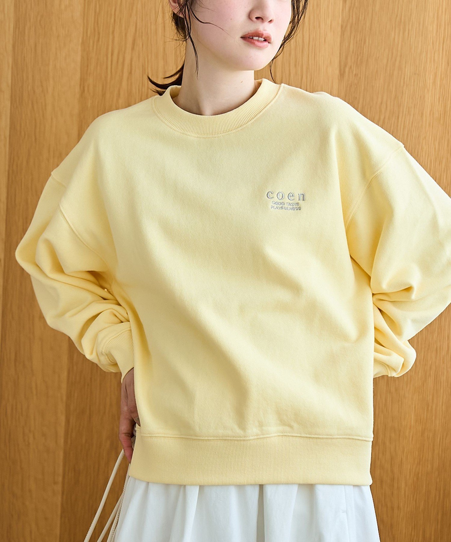 【コーエン/COEN】の【新色登場】COEN(コーエン)ロゴ刺繍 C/N裏毛スウェット インテリア・キッズ・メンズ・レディースファッション・服の通販 founy(ファニー) ファッション Fashion レディースファッション Fashion for Women トップス・カットソー Cut & Sew Tops レディースパーカー・カジュアルフーディー Casual Hoodies & Sweatshirts スウェット・クルーネックトップス Sweatshirts & Crewnecks / Relaxed Fit Sweat Tops イエロー Yellow コンパクト Compact, Small Size ショート Short, Short Length スウェット / スエット Sweatshirt, Sweatwear セットアップ Set-Up, Coordinated Outfit デニム Denim, Jeans Material ボトム Bottoms, Lower Wear ミックス Mix, Mixed Style YELLOW|ID: prp329100004900510 ipo3291000000036668125