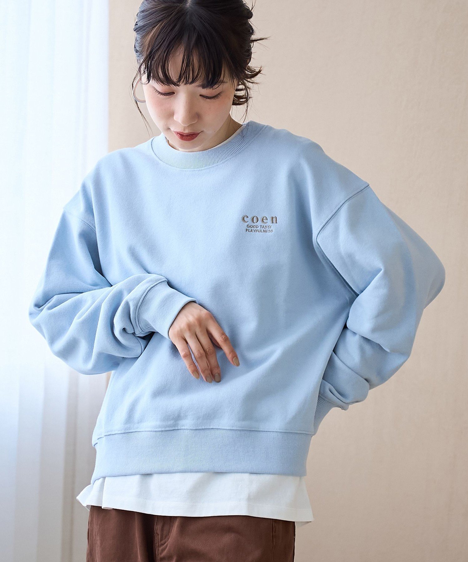 【コーエン/COEN】の【新色登場】COEN(コーエン)ロゴ刺繍 C/N裏毛スウェット インテリア・キッズ・メンズ・レディースファッション・服の通販 founy(ファニー) ファッション Fashion レディースファッション Fashion for Women トップス・カットソー Cut & Sew Tops レディースパーカー・カジュアルフーディー Casual Hoodies & Sweatshirts スウェット・クルーネックトップス Sweatshirts & Crewnecks / Relaxed Fit Sweat Tops イエロー Yellow コンパクト Compact, Small Size ショート Short, Short Length スウェット / スエット Sweatshirt, Sweatwear セットアップ Set-Up, Coordinated Outfit デニム Denim, Jeans Material ボトム Bottoms, Lower Wear ミックス Mix, Mixed Style その他2|ID: prp329100004900510 ipo3291000000036668133