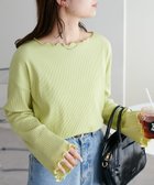 【ディスコート/Discoat】の【新色追加!/20色展開】リブメローフレアスリーブ《WEB限定》 ライムグリーン|ID: prp329100004900524 ipo3291000000036668425