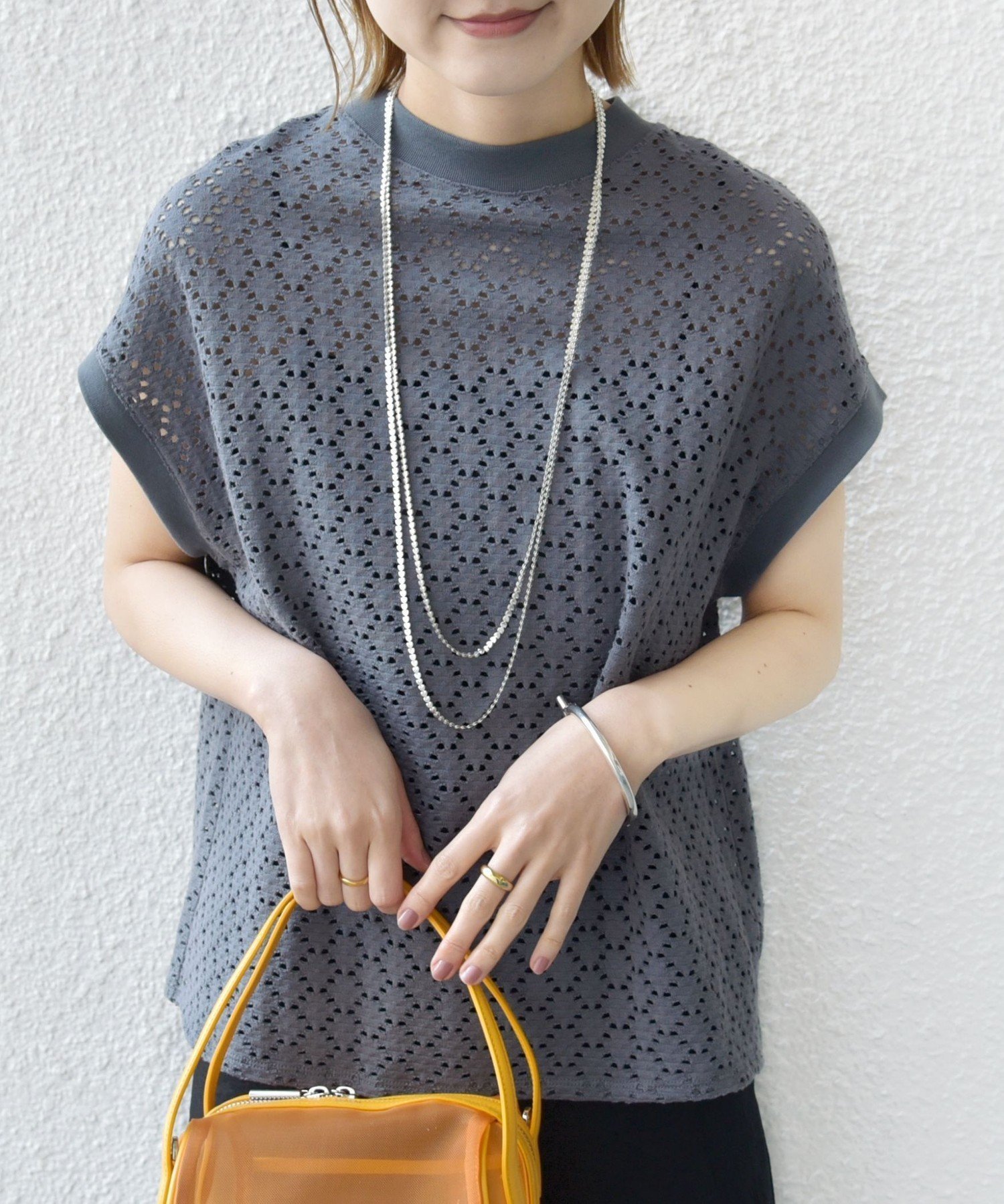 【シップス フォー ウィメン/SHIPS】の【WEB限定】 手洗い可能 アイレット クルーネック プルオーバー インテリア・キッズ・メンズ・レディースファッション・服の通販 founy(ファニー) 　ファッション　Fashion　レディースファッション　Fashion for Women　トップス・カットソー　Cut & Sew Tops　カジュアルプルオーバー・ニットトップス　Pullovers & Knit Tops / Casual Pullovers　アイレット　Eyelet Lace　イエロー　Yellow　オレンジ　Orange　シルバー　Silver, Metallic Silver　ストライプ　Stripe, Striped Pattern　ストレッチ　Stretch, Stretchy Fabric　パープル　Purple, Violet　フラワー　Flower, Floral　ベーシック　Basic, Essential　ボトム　Bottoms, Lower Wear　ラベンダー　Lavender　リラックス　Relax, Relaxed Fit　レース　Lace, Lace Fabric　2026年　2026　チャコールグレー|ID: prp329100004900574 ipo3291000000036669145