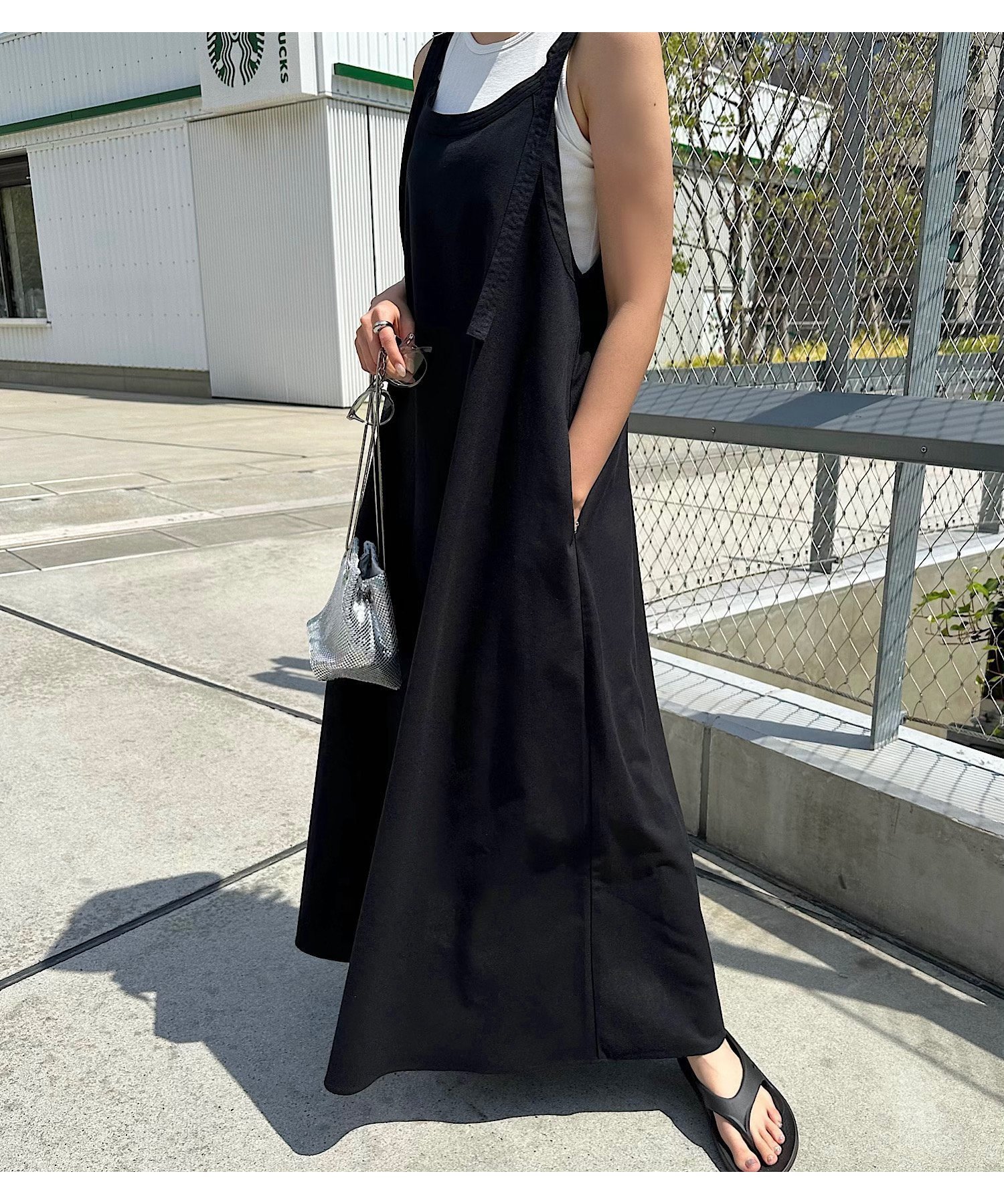 【アンドミー/andme】のリネン混 アメスリ フレア ワンピース インテリア・キッズ・メンズ・レディースファッション・服の通販 founy(ファニー) 　ファッション　Fashion　レディースファッション　Fashion for Women　ワンピース　Dresses　アメリカン　American Style　スリーブ　Sleeve, Long Sleeve / Short Sleeve　トレンド　Trend, Trending Now　フレア　Flare, Flared　ポケット　Pocket, Pocket Detail　リネン　Linen, Linen Fabric　おすすめ　Recommended / Our Picks　ブラック|ID: prp329100004900595 ipo3291000000036669299