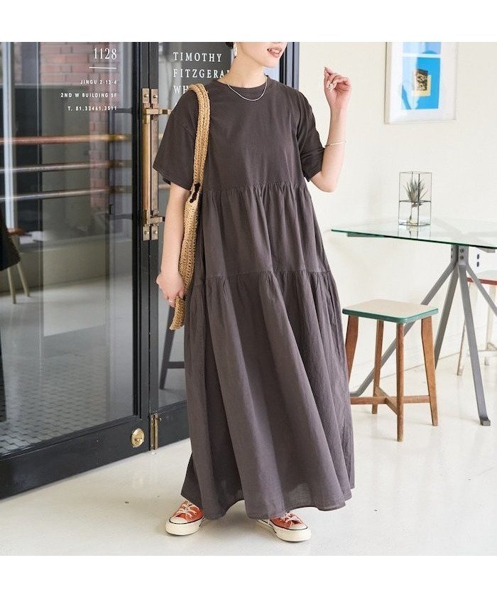 【フリークスストア/FREAK'S STORE】のピグメント加工ティアード切り替えワンピース【限定展開】 インテリア・キッズ・メンズ・レディースファッション・服の通販 founy(ファニー) 　ファッション　Fashion　レディースファッション　Fashion for Women　ワンピース　Dresses　サンダル　Sandals, Summer Shoes　スニーカー　Sneakers, Trainers　ティアード　Tiered, Tiered Style　ティアードワンピース　Tiered Dress, Flared Dress　デニム　Denim, Jeans Material　フラット　Flat, Flat Shoes　リラックス　Relax, Relaxed Fit　S/S・春夏　SS, Spring/Summer, Warm Season　おすすめ　Recommended / Our Picks　夏　Summer　2026年　2026　ブラック|ID: prp329100004900646 ipo3291000000036669726