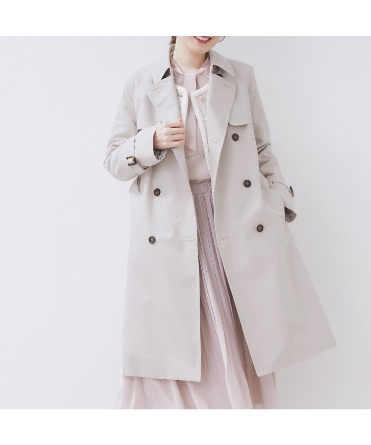 【インデックス/INDEX】のトレンチコート【洗濯機OK/撥水/花粉対応】《XS~3L》 インテリア・キッズ・メンズ・レディースファッション・服の通販 founy(ファニー) 　ファッション　Fashion　レディースファッション　Fashion for Women　アウター　Coat / Outerwear Collection　コート・ロングコート・ピーコート　Long Coats, Peacoats & More　トレンチコート / 春秋の定番アウター　Trench Coats　シェイプ　Shape, Slim Fit　シューズ　Shoes, Footwear　シンプル　Simple, Minimal　ストライプ　Stripe, Striped Pattern　スマート　Smart, Elegant　ダウン　Down, Puffer　ツイル　Twist, Twisted Detail　デニム　Denim, Jeans Material　フラット　Flat, Flat Shoes　ベーシック　Basic, Essential　マニッシュ　Mannish, Boyish　ヨーク　Yoke, Yoke Design　おすすめ　Recommended / Our Picks　エレガント 上品　Elegant　セレモニー　Ceremony　グレージュ|ID: prp329100004900700 ipo3291000000036670092