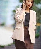 【ノーブル / スピック&スパン/NOBLE / Spick & Span】の《追加・新色・セットアップ対応》フローツイルピークドラペルジャケット 人気、トレンドファッション・服の通販 founy(ファニー) ファッション Fashion レディースファッション Fashion for Women アウター Coat / Outerwear Collection レディースジャケット・軽アウター Jackets エレガント 上品 Elegant ジャケット Jacket, Outerwear ストレッチ Stretch, Stretchy Fabric セットアップ Set-Up, Coordinated Outfit ベーシック Basic, Essential 夏 Summer 定番 Standard, Basic Item 春 Spring S/S・春夏 SS, Spring/Summer, Warm Season thumbnail ベージュ|ID: prp329100004900710 ipo3291000000036670163