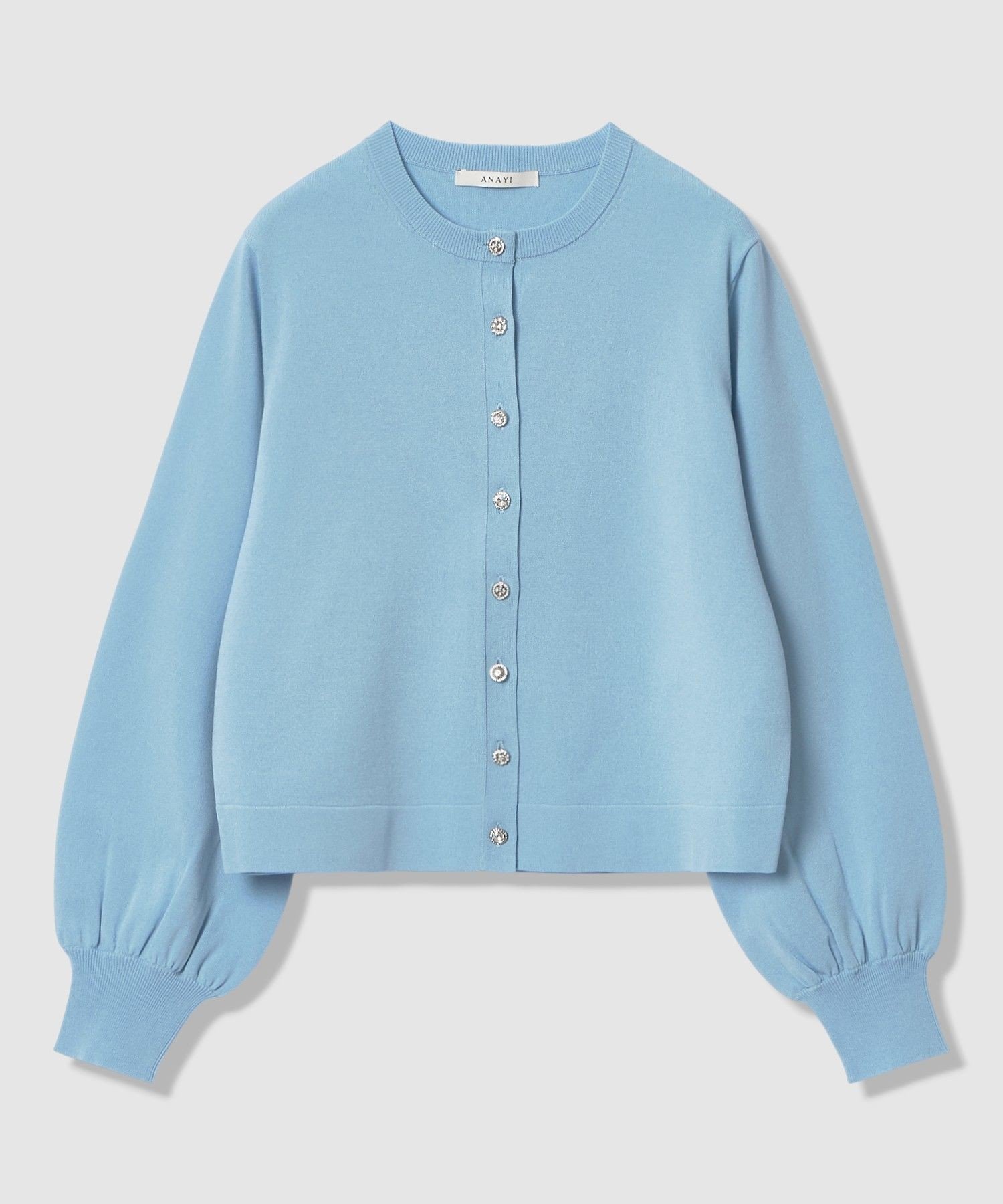 【アナイ/ANAYI】のアソートビジュー釦クルー カーディガン インテリア・キッズ・メンズ・レディースファッション・服の通販 founy(ファニー) ファッション Fashion レディースファッション Fashion for Women トップス・カットソー Cut & Sew Tops カーディガン・羽織り Layered Style Cardigans カーディガン Cardigan, Knitwear コンパクト Compact, Small Size ストレッチ Stretch, Stretchy Fabric スマート Smart, Elegant ビジュー Bijou, Jewel-like Accent S/S・春夏 SS, Spring/Summer, Warm Season 再入荷 Restock / Back in Stock 夏 Summer エレガント 上品 Elegant blue|ID: prp329100004900735 ipo3291000000036670363