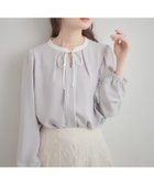 【クチュール ブローチ/Couture Brooch】の【洗える・ハレの日・通勤】配色 細リボンタイ ブラウス 人気、トレンドファッション・服の通販 founy(ファニー) ファッション Fashion レディースファッション Fashion for Women トップス・カットソー Cut & Sew Tops シャツ・ブラウス・オフィスカジュアル Elegant Blouses & Button-Ups 2026年 2026 スマート Smart, Elegant パイピング Piping, Trim Design フェミニン Feminine, Girly リボン Ribbon, Bow 洗える Machine Washable ビジネス 仕事 通勤 Business / Work / Commuting thumbnail ライトグレー|ID: prp329100004900772 ipo3291000000036670689